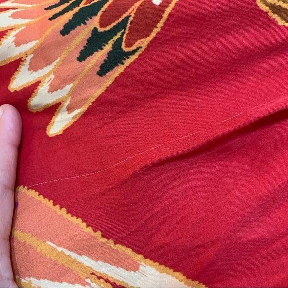 FARM Rio Jumpsuit Women Small Red Wonderful Deep V-Neck toucans Crop Ajustable - Picture 12 of 12